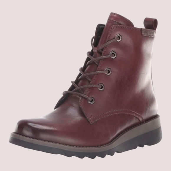 Josef Seibel burgundy combat boots - Picture 2 of 7